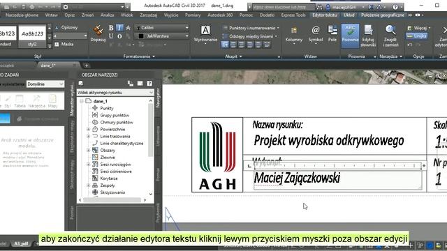 Zadanie 5. Przygotowanie wydruku w programie AutoCAD Civil 3D смотреть онлайн