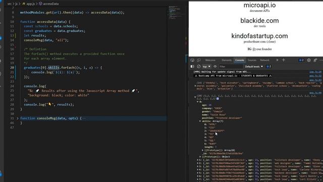 How to use forEach() in JavaScript смотреть онлайн