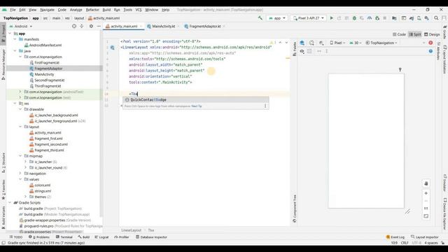 Tab Layout Using ViewPager2 in Android App | Android Studio | Kotlin | смотреть онлайн