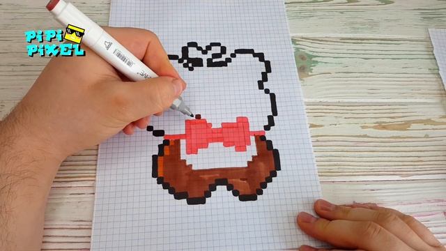 СКРАППИ из ИГРЫ BRAWL STARS РИСУНКИ ПО КЛЕТОЧКАМ - PIXEL ART смотреть онлайн