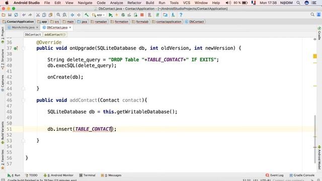 #8إضافة معلومات في قاعدة البيانات في الأندرويد - Adding Data to SQLITE DataBase in Android смотреть онлайн
