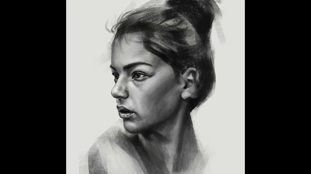 iPad Pro Procreate B&W Portrait Painting смотреть онлайн