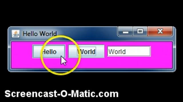 Java GUI hello world смотреть онлайн