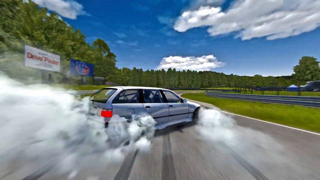 Assetto corsa - Drifting an e36 wagon on limerock park смотреть онлайн
