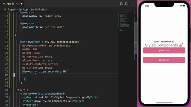 Como usar Styled Components ? con React Native | Curso para principiantes смотреть онлайн