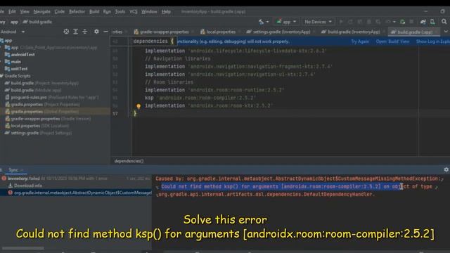 Could not find method ksp() for arguments [androidx.room:room-compiler:2.5.2] #ksp #android #kotlin смотреть онлайн