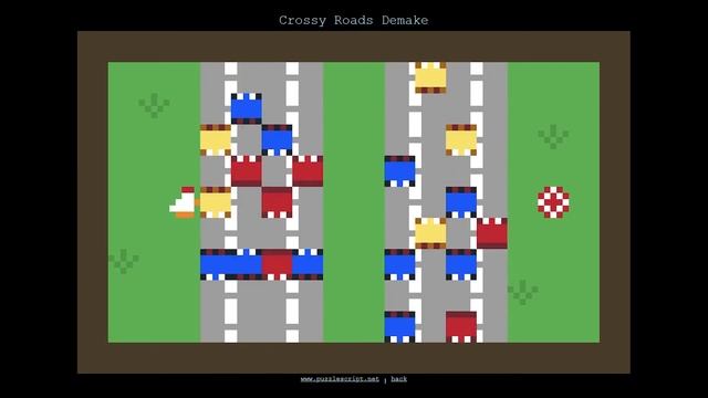 Crossy Road Demake using PuzzleScript смотреть онлайн