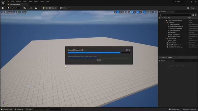 Videoguide - Import Autocad And Revit Files In Unreal Engine 5 Using DWG With Datasmith CAD Importe