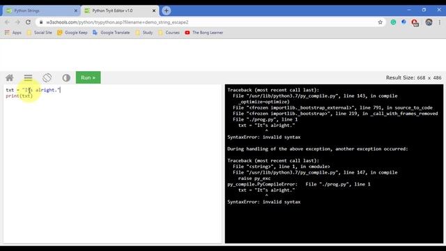 PART-1_11.3. Escape Character In Python смотреть онлайн