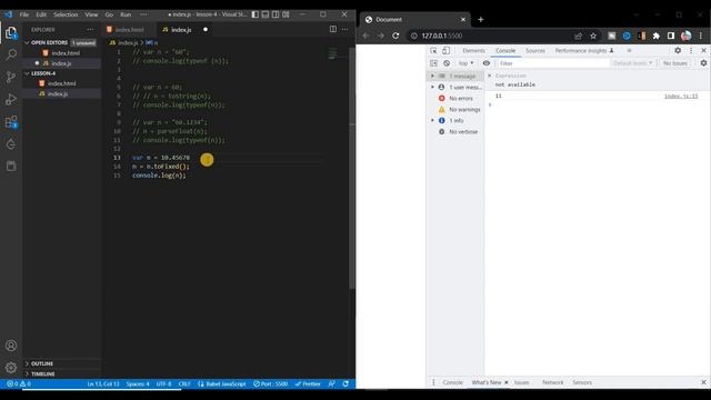 Number Method in JavaScript | toFixed() method | toPrecision() method смотреть онлайн