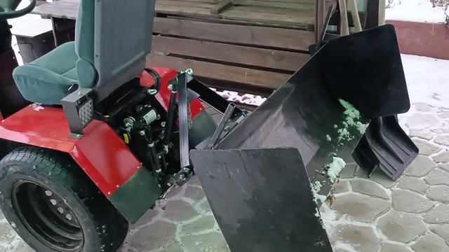 Адаптер к мотоблоку МТЗ.Первая проба по чистке снега. смотреть онлайн