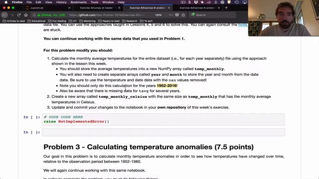 Geo-Python Lesson 6N - Exercise 6 preview (NumPy version) смотреть онлайн
