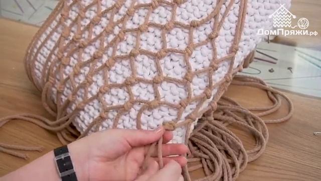 Авоська ХИТ! Вяжем вместе с ДомПряжи.рф из шнура I LOVE CORD собственного производства_[360p].mp4 смотреть онлайн