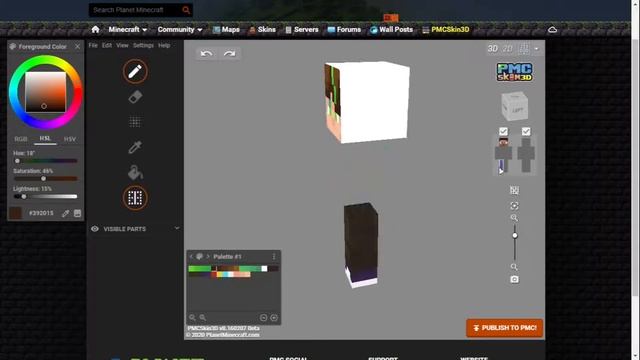 Using PMCskin3D to REMAKE my Minecraft skin смотреть онлайн