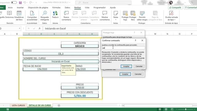 PROTEGER HOJAS CON Y SIN CONTRASEÑA (CELDAS BLOQUEADAS y OCULTAS) EXCEL смотреть онлайн