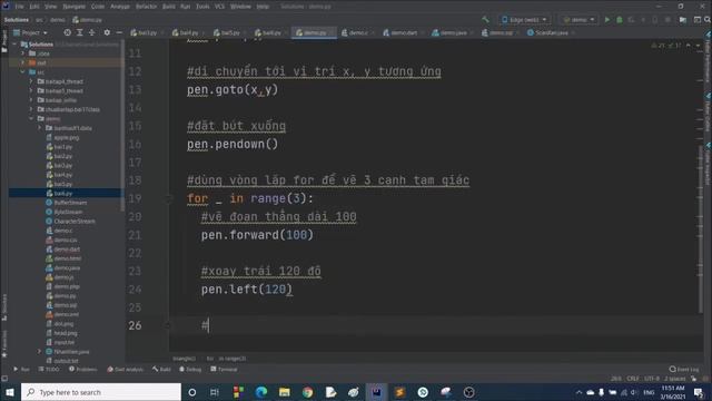 Python-SO: Vẽ tam giác tại vị trí nhấn chuột trên màn hình với Turtle | V1Study смотреть онлайн