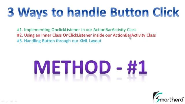 #13 Android Tutorial : Buttons Part - 1 Method - 1