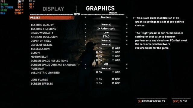 Shadow Of The Tomb Raider || 940MX (MX130) || Acer Aspire A515 51G 58VH смотреть онлайн