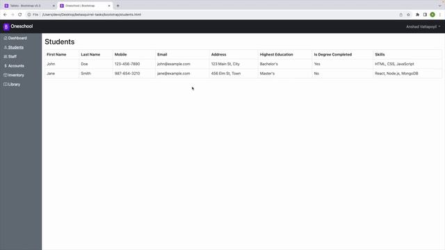Task | Building a Basic School Management System with Bootstrap 5 | Hands-On Coding Tutorial смотреть онлайн
