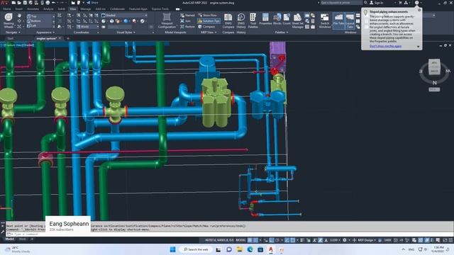 AutoCAD MEP, Autodesk, How to draw Fuel Cooling system, Sketches смотреть онлайн
