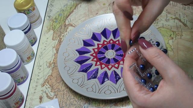 Мастер Класс по росписи тарелки! Для начинающих. смотреть онлайн