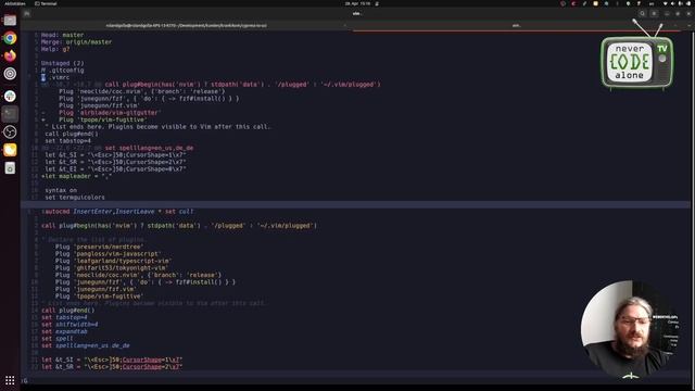 Part 9: Git auf Vim mit dem Fugitive Plugin als live Tutorial смотреть онлайн