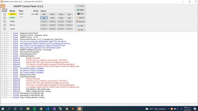 Start Xampp on Windows 10 | Start Php and Mysql смотреть онлайн