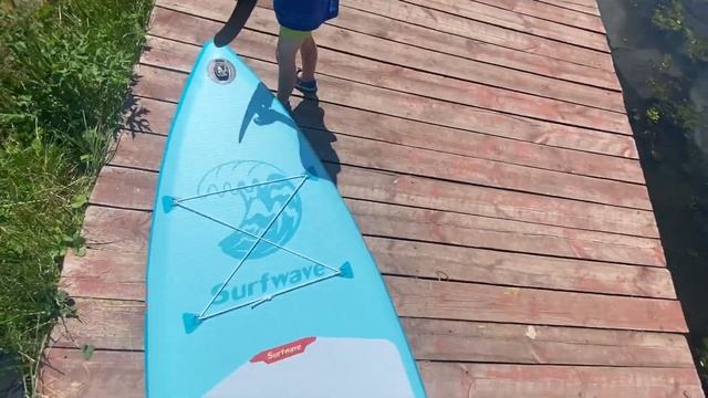 SUP дошка бюджетнаі надійна? #Розпаковка, обзор - Hiwo Surfwave 10,8 смотреть онлайн
