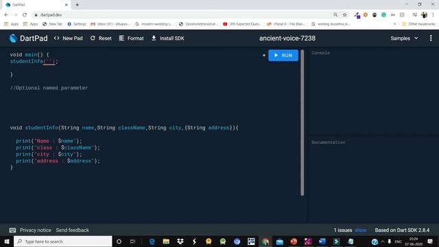 #1.18 Optional parameter function in dart Hindi смотреть онлайн