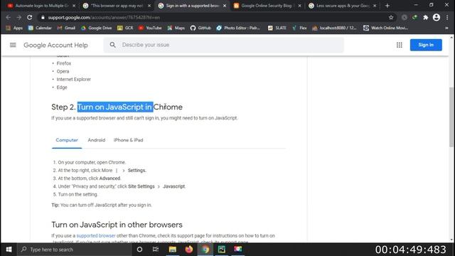 Couldn't sign you in | This browser or app may not be secure | Gmail Account Login Problem Solution смотреть онлайн