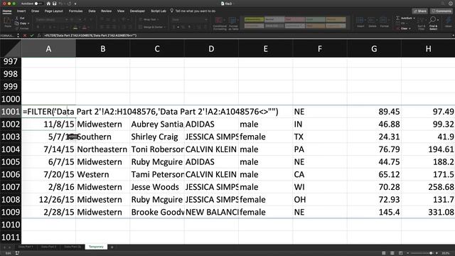 Excel - Combine Sheets to Master Data Worksheet with Dynamic Updates - Mac & Windows Office 365 смотреть онлайн