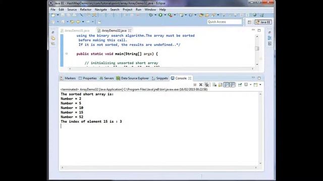 java.util.Arrays.binarySearch(short[] a, short key) смотреть онлайн