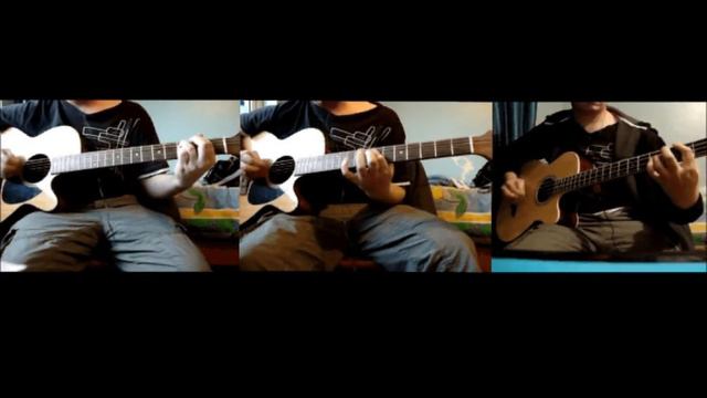 3 SCREEN GUITAR AND BASS SONG - one man band смотреть онлайн