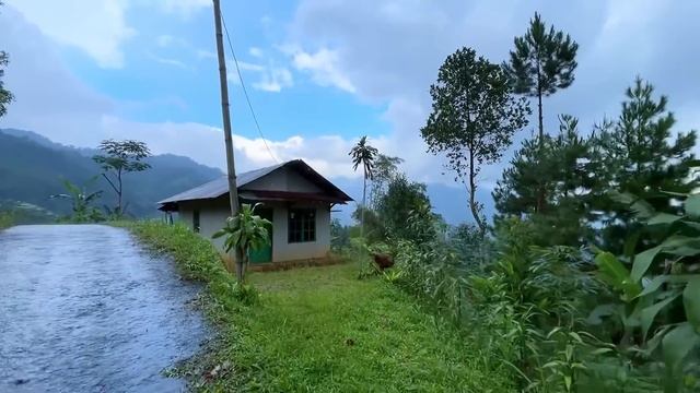 Heavy Rain In The Fairyland Of Indonesia||A Beautiful And Cool Mountain Village