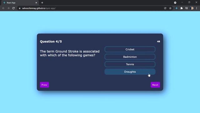 Quiz App using Reactjs and Redux. смотреть онлайн