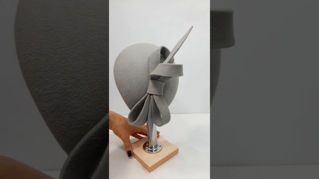 Женская фетровая шляпка с бантом | Felt women fascinator hat with bow смотреть онлайн