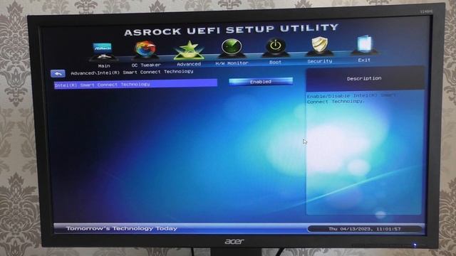 Как включить Intel Smart Connect Technology в BIOS на компьютере смотреть онлайн