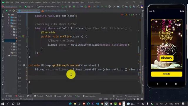Make a Simple Birthday Wishing App in Android Studio | Part 3 | Android Development Tutorial 2022 смотреть онлайн