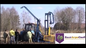 Механизированная версия насоса НФН-300 для перекачки навоза (от ВОМ) в работе