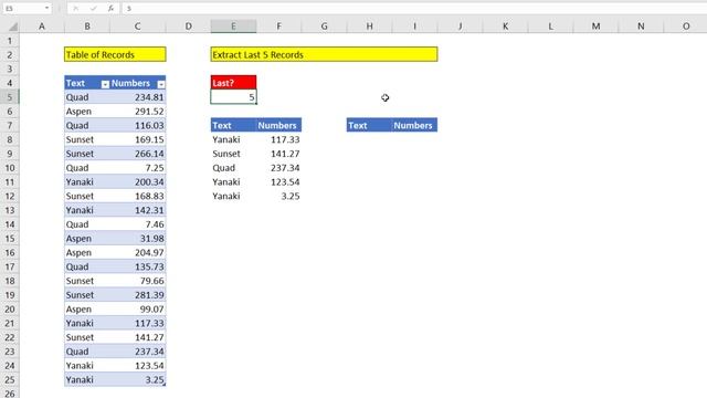 INDEX Function & Spilled Arrays to Extract Last Rows in Table. Fully Dynamic!! EMT 1654 смотреть онлайн