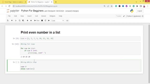 How to find Even number in a List || Python Language смотреть онлайн