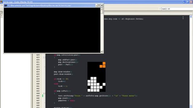 Tetris in C++ and SFML смотреть онлайн