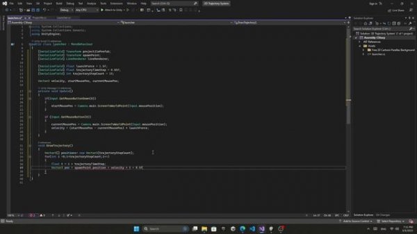 Creating a  2D Projectile Trajectory in Unity