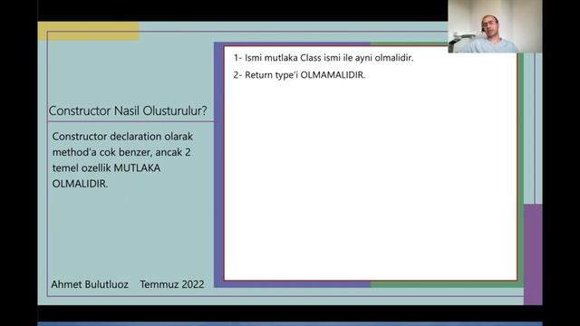 Java 05 - 30 dakikada Constructor смотреть онлайн