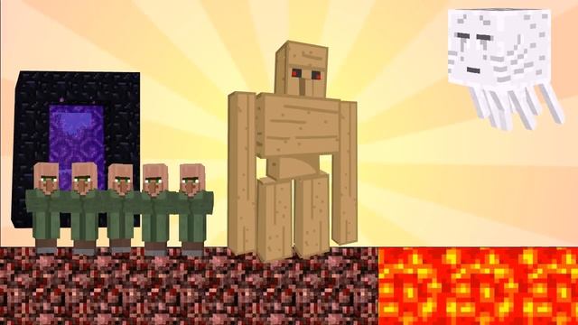 Майнкрафт. Новые мобы. Големы Неудачники. (Изумрудный, Деревянный, Шерстяной, Стеклянный, Земляной) смотреть онлайн