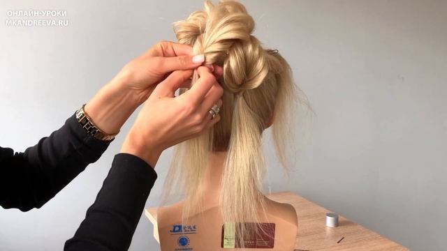 How to make high updo ? Weddnig hairstyle смотреть онлайн