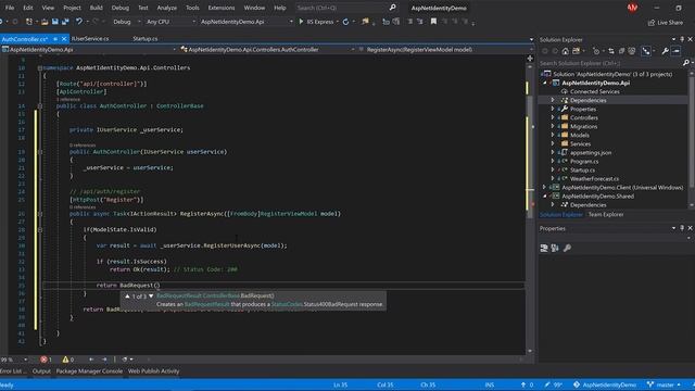 05 Register Function Server and Client side | Building Secure Web APIs with Identity & JWT смотреть онлайн