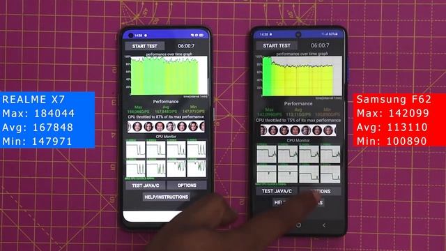 Samsung Galaxy F62 Performance Test tamil | Samsung F62 Cpu throttling test Vs Realme X7 tamil смотреть онлайн