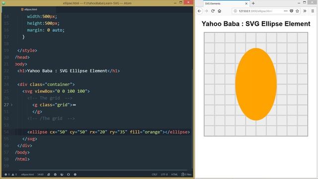 SVG Ellipse Element Tutorial in Hindi / Urdu смотреть онлайн