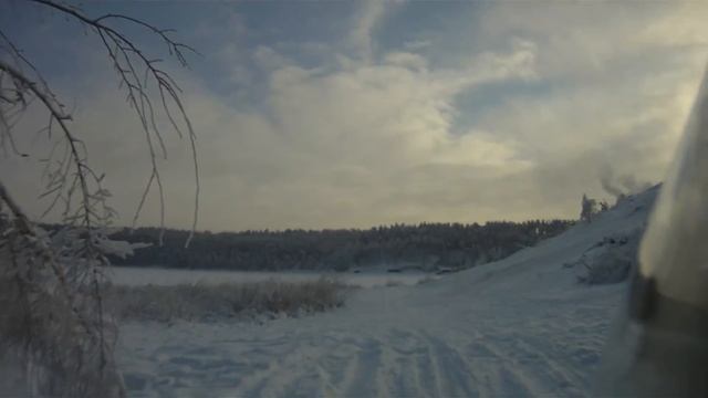 Winter Riding On Motorcycle. Honda AX-1.